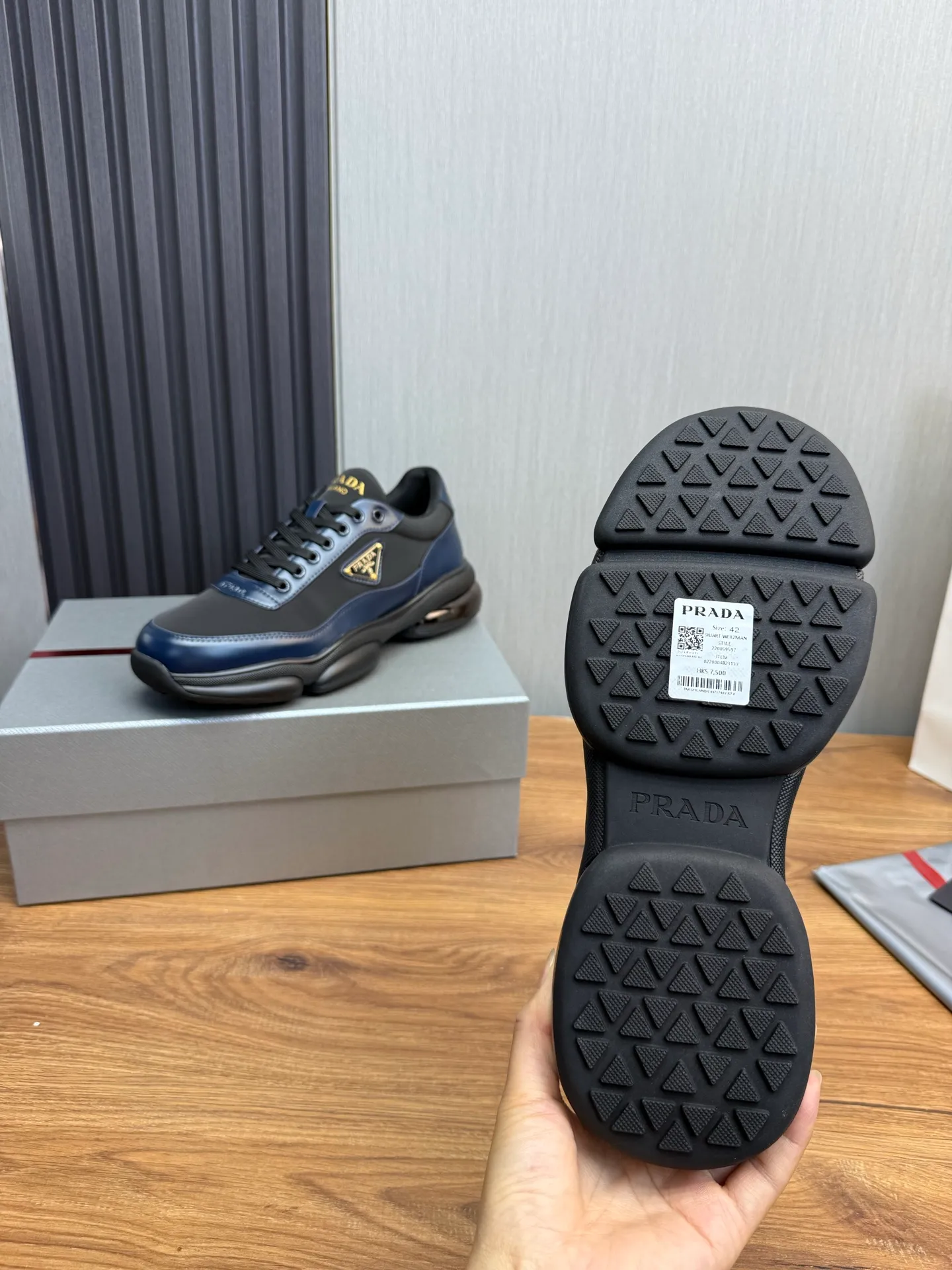 Men's shoes 💰660💰 [PRADA] Men's shoes are popular in the counter, official website is synchronized, 1 high-quality shipment ✔️Original cowhide upper + cowhide lining, 1🆚1 replica, original sole, 38-45 (45 customized, non-refundable)